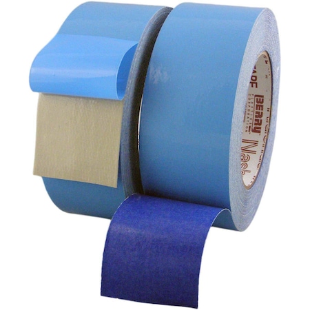Nashua CleanDrape Double-Sided Abatement Tape - 2" X 60 Ft Roll (Blue & Natural)